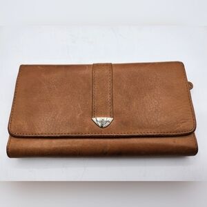Dockers Brown Leather Women's Clutch